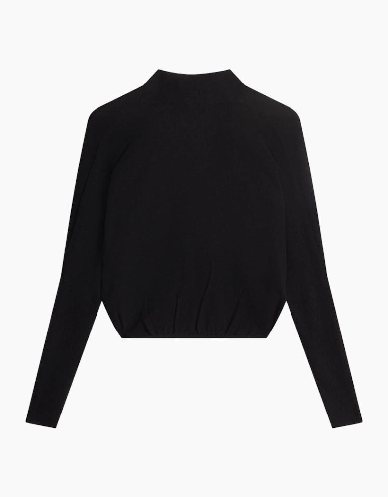 Ted Baker Gabrlaa Circular Knit Cropped Shrug Black Cardigan