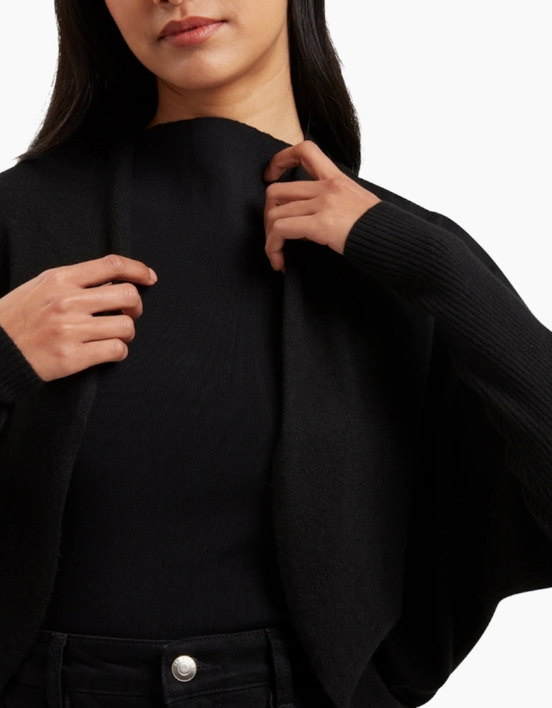 Ted Baker Gabrlaa Circular Knit Cropped Shrug Black Cardigan