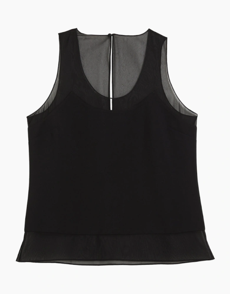 Ted Baker Tilama Racer Back Black Tank Top