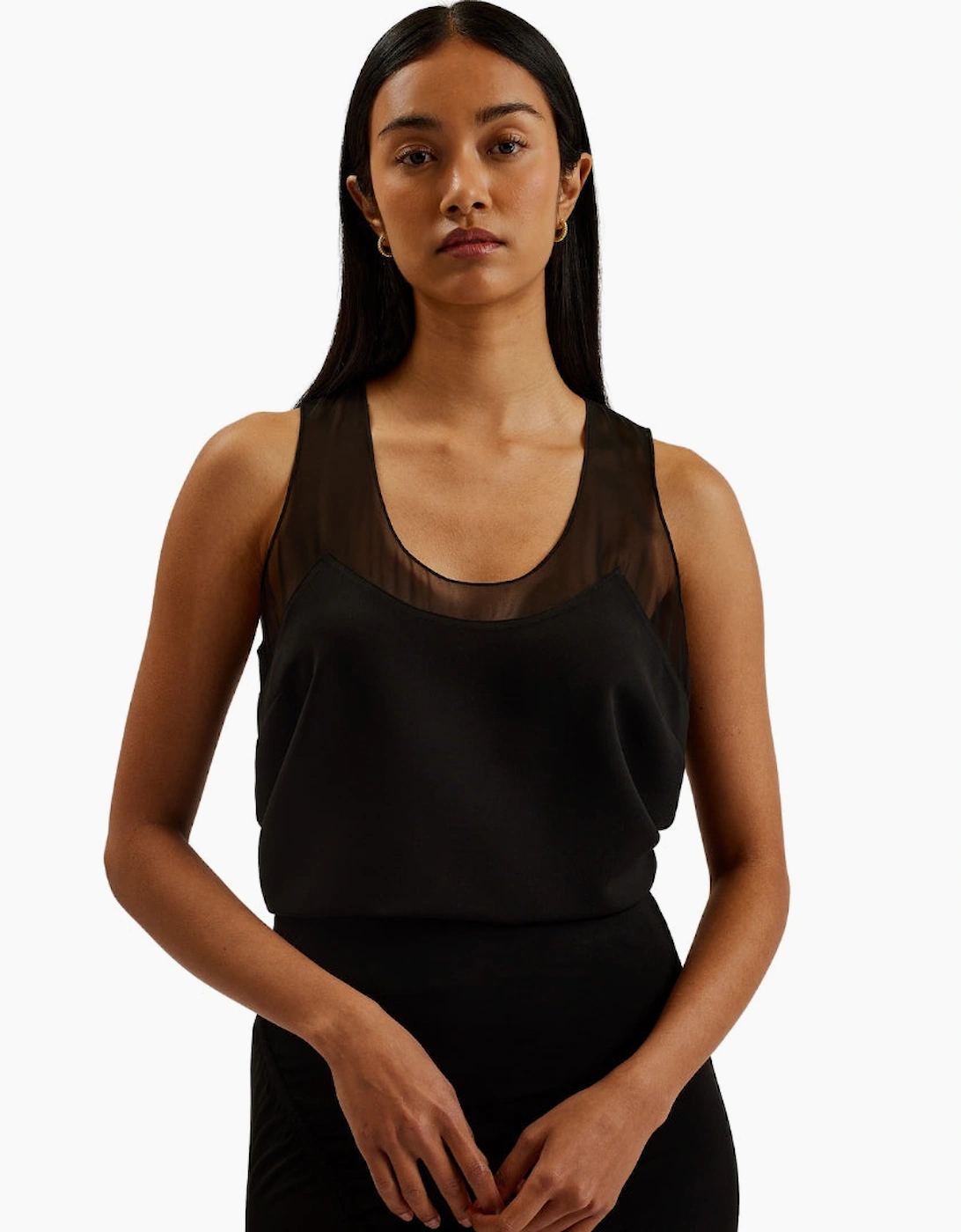 Ted Baker Tilama Racer Back Black Tank Top