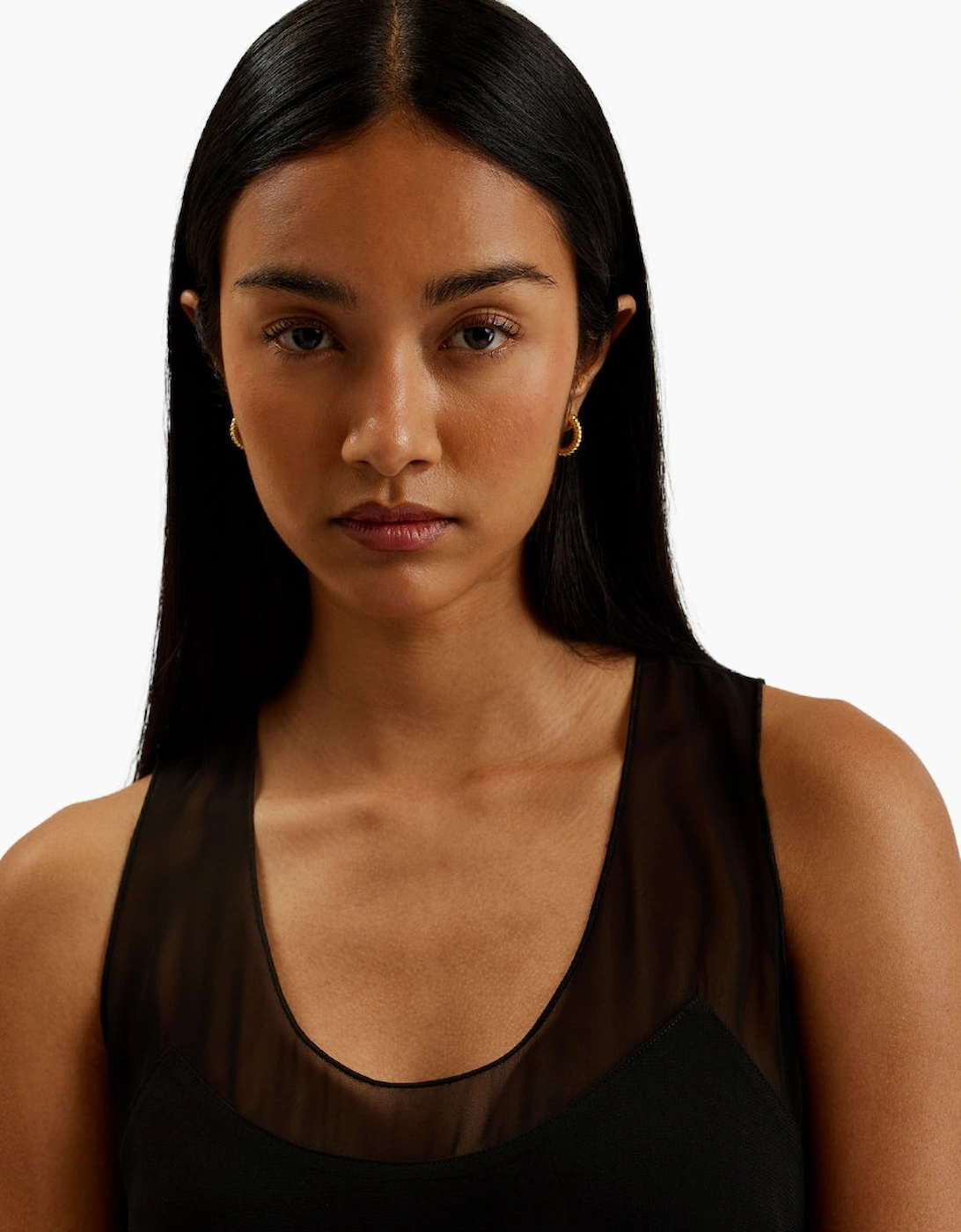 Ted Baker Tilama Racer Back Black Tank Top