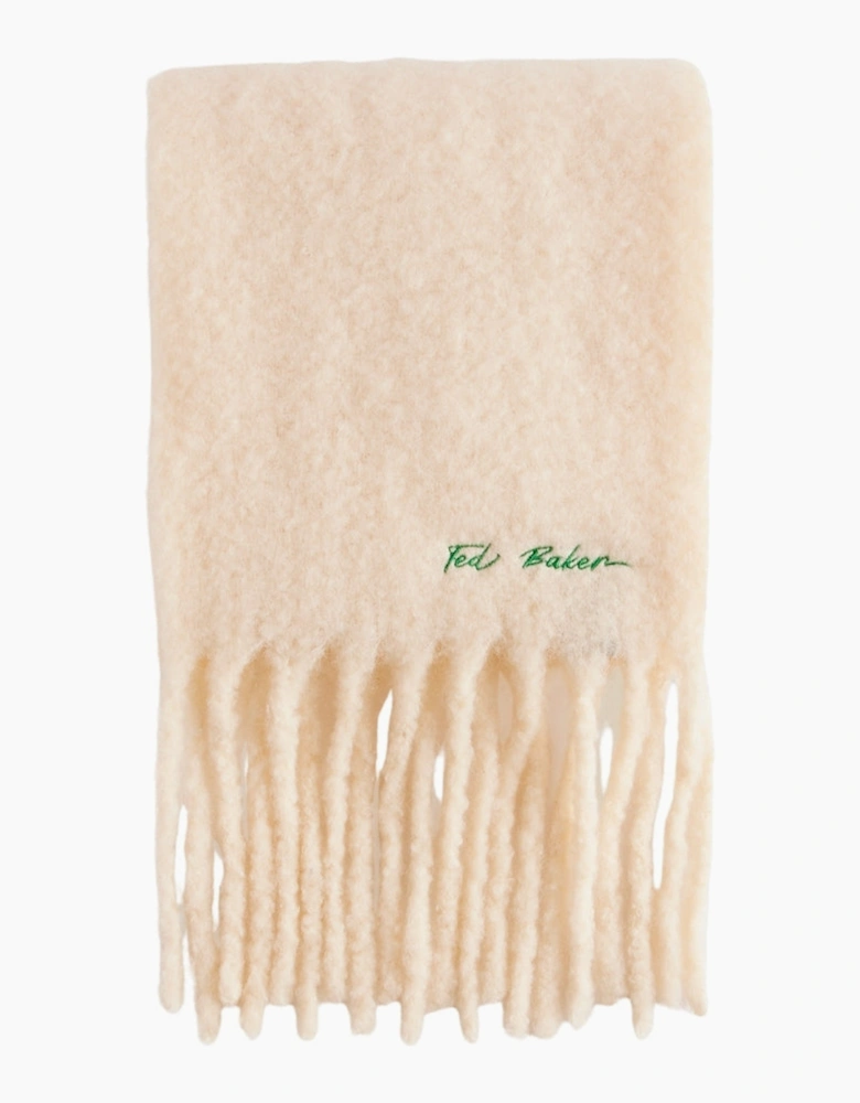 Ted Baker Shell's Skinny Woven Cream Scarf