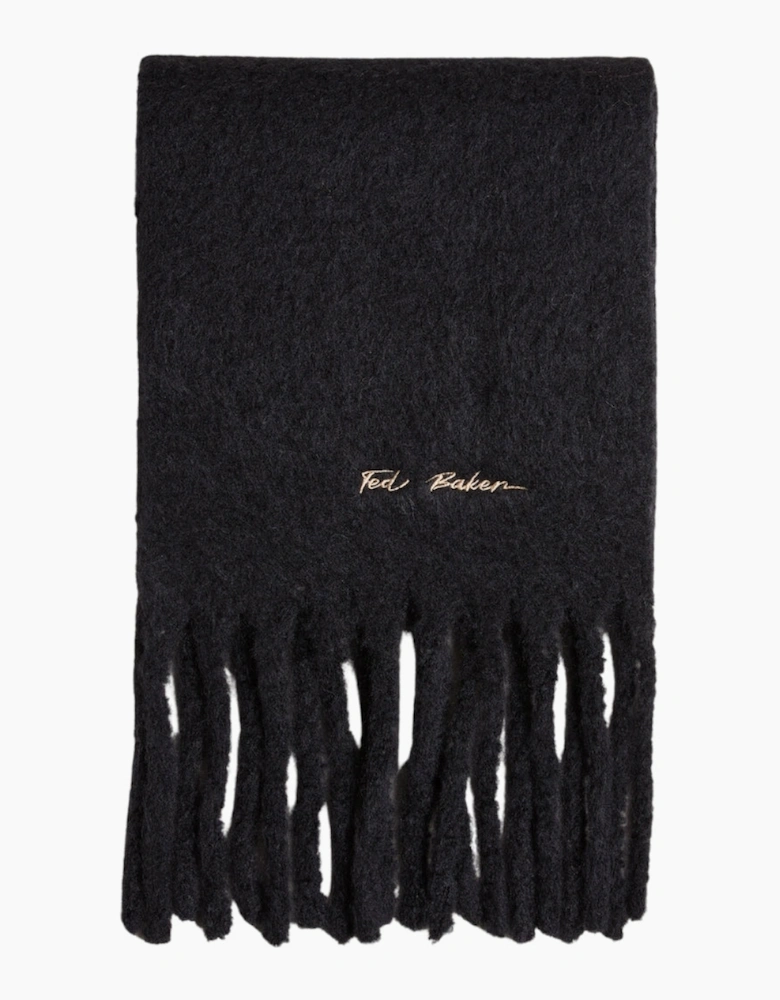 Ted Baker Shell's Skinny Woven Black Scarf