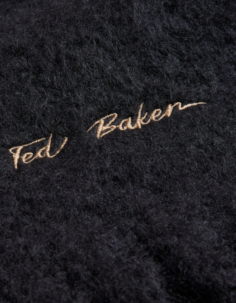 Ted Baker Shell's Skinny Woven Black Scarf