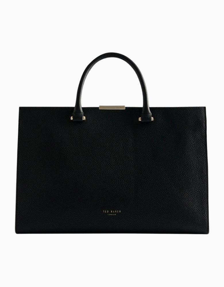Ted Baker Rosane Bar Detail Medium Black Tote Bag