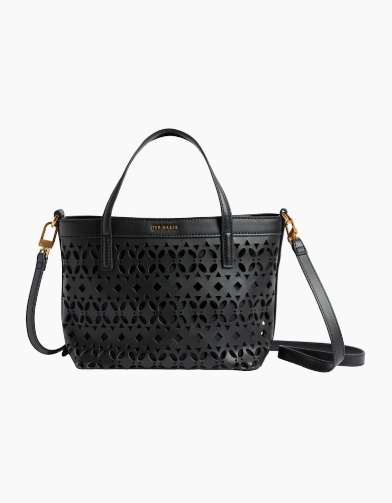 Ted Baker Lissann Laser Cut Mini Black Shopper Bag