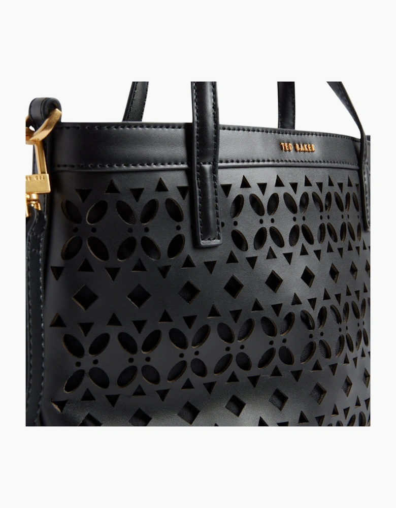 Ted Baker Lissann Laser Cut Mini Black Shopper Bag