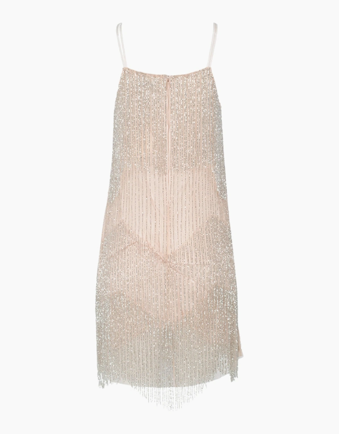 Ted Baker Diveria Nude Pink  Mini Dress With Tassels