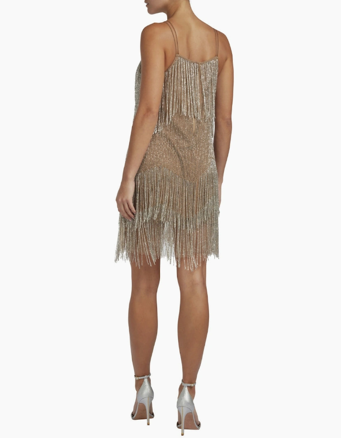 Ted Baker Diveria Nude Pink  Mini Dress With Tassels
