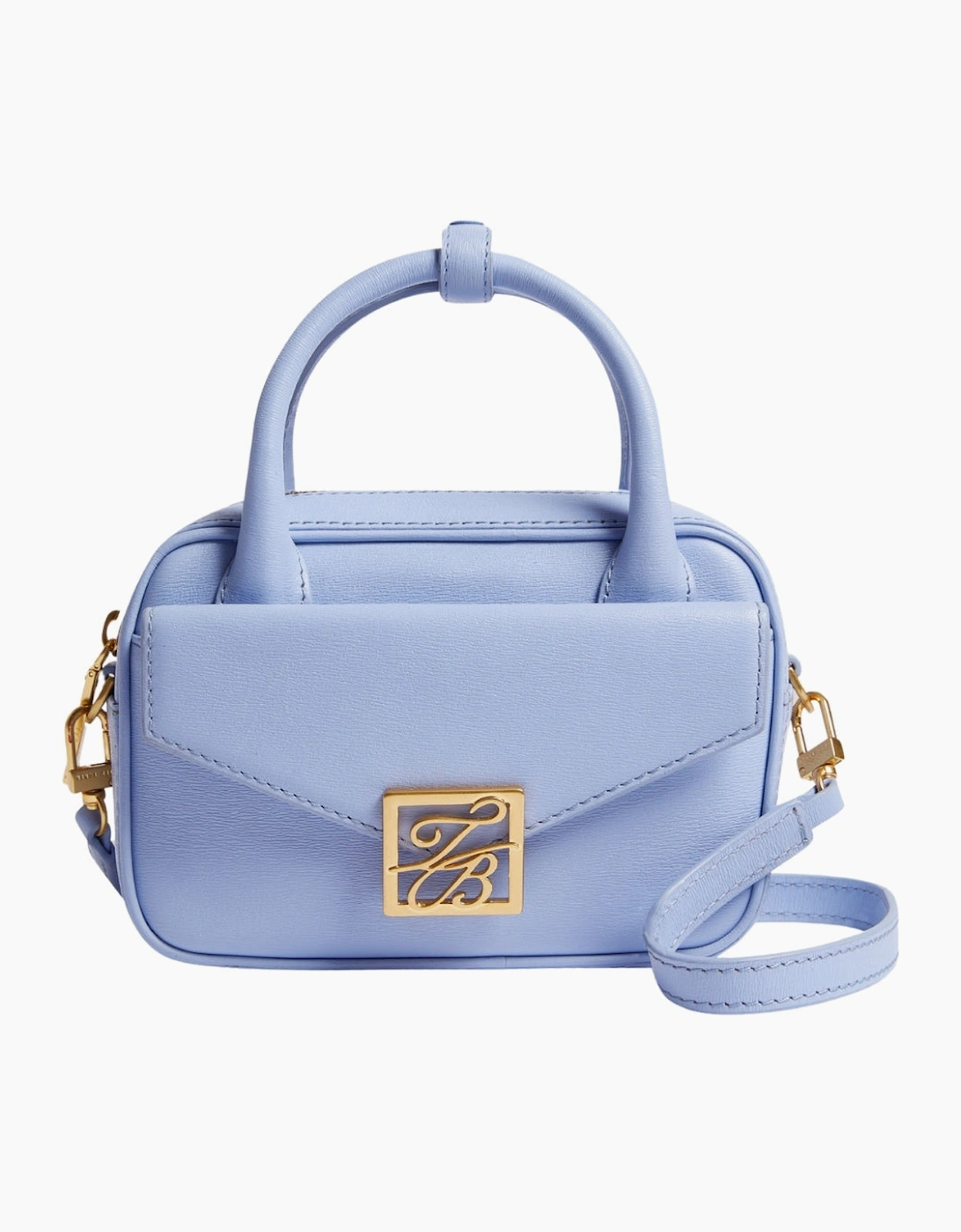 Ted Baker Anibell TB Detail Mini Leather Light Blue Crossbody Bag