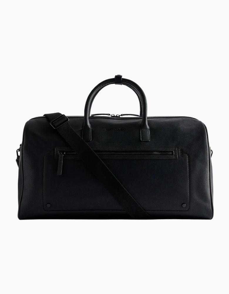 Ted Baker Landers Recycled Leather Black Holdall Bag