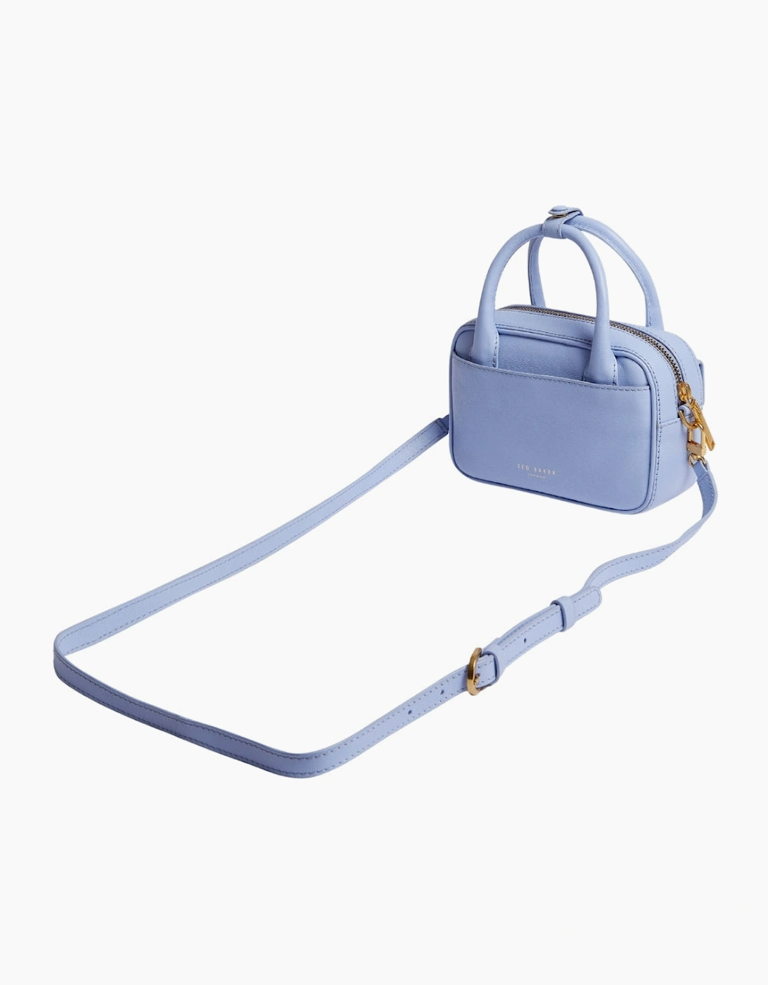 Ted Baker Anibell TB Detail Mini Leather Light Blue Crossbody Bag
