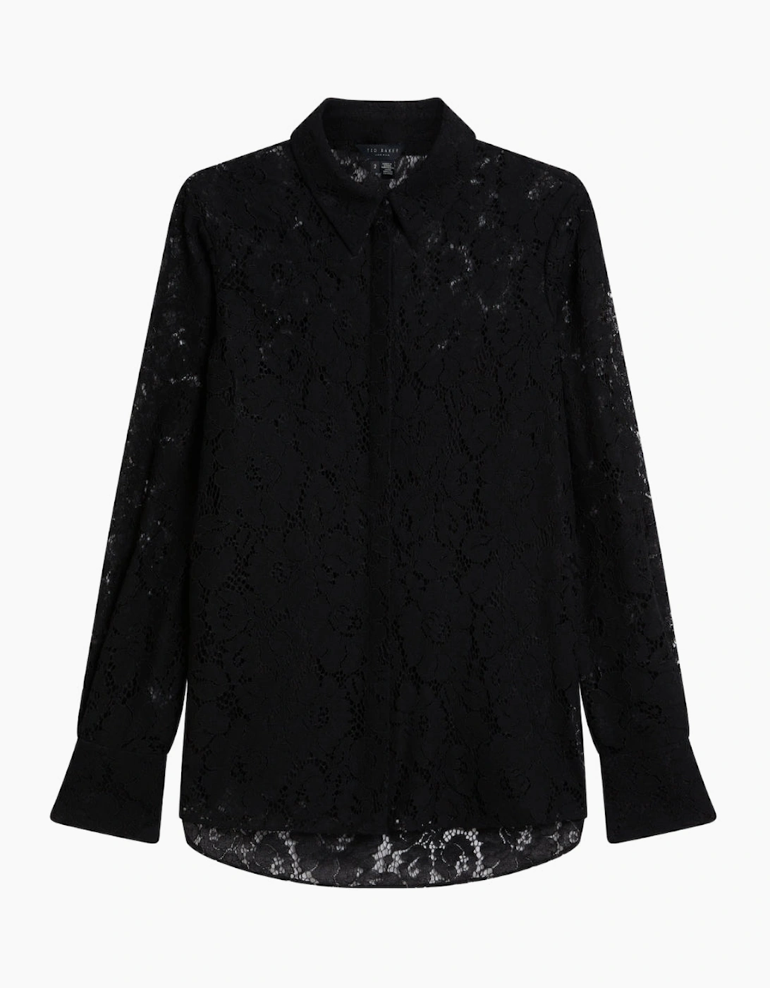 Ted Baker Genoa Longline Lace Black Shirt