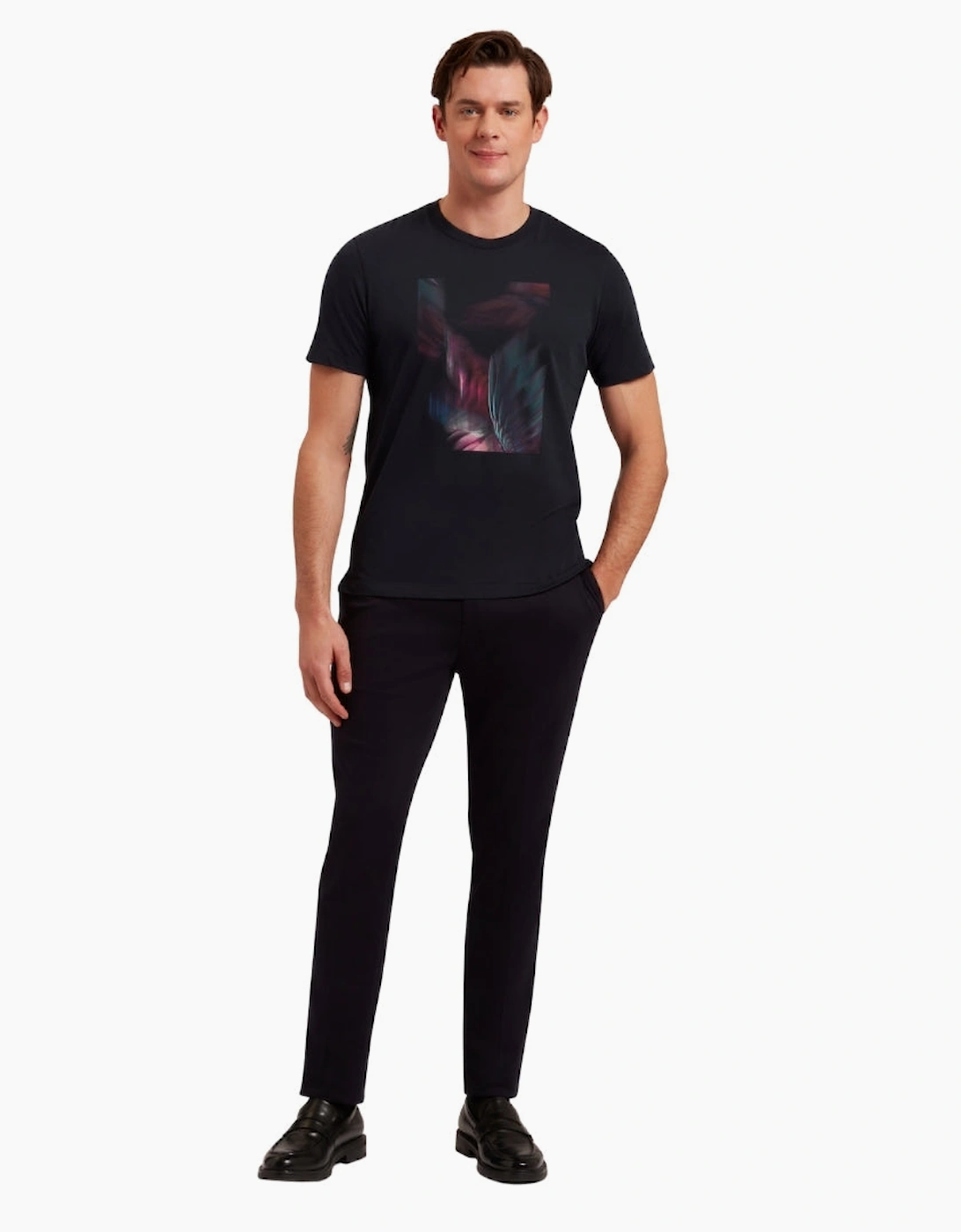 Ted Baker Father Box Printed Navy T-Shirt
