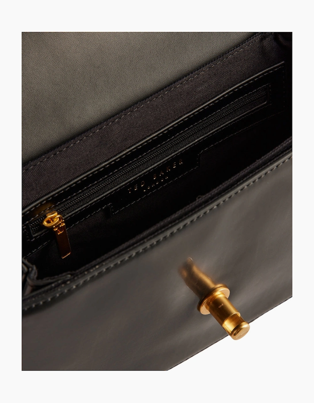 Ted Baker Kkayli Polished Leather Black Satchel Bag