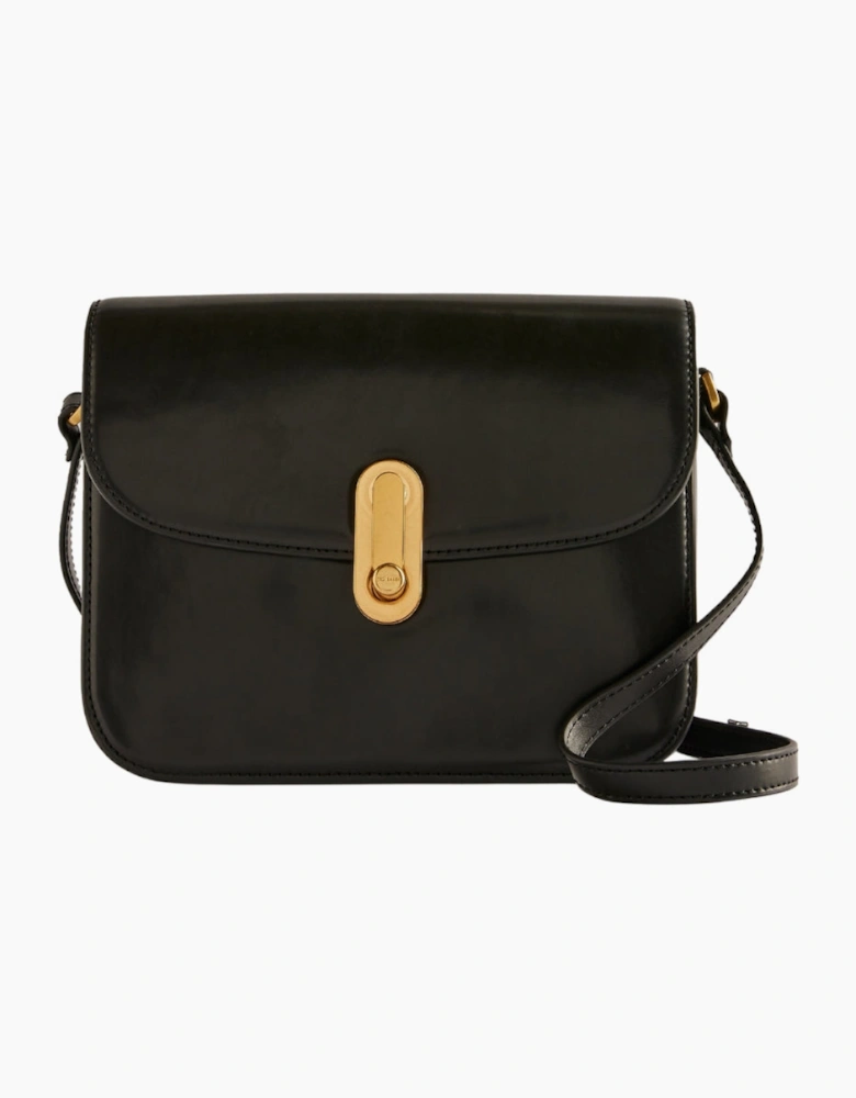 Ted Baker Kkayli Polished Leather Black Satchel Bag