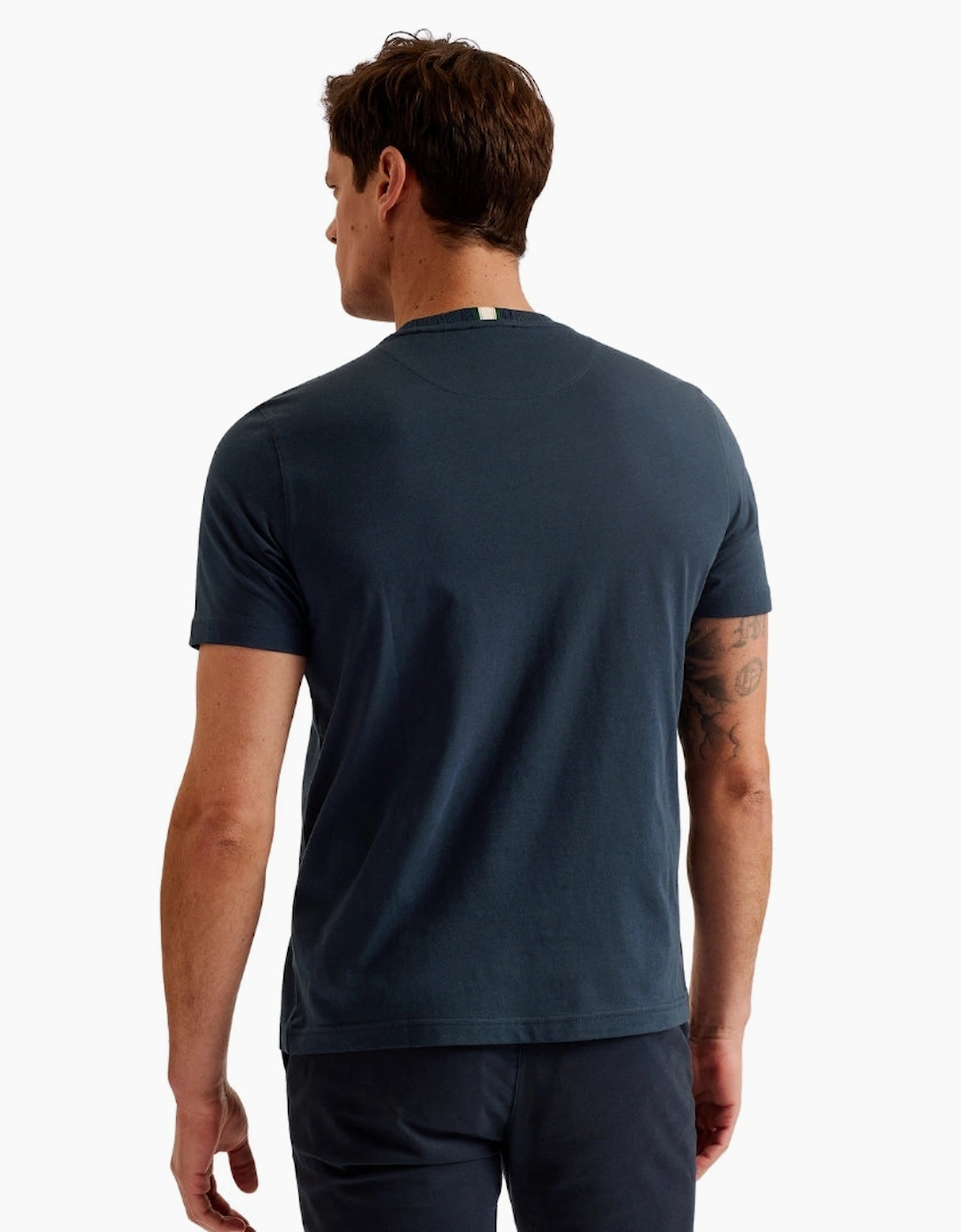 Ted Baker Wiskin Regular Navy Branded T-Shirt