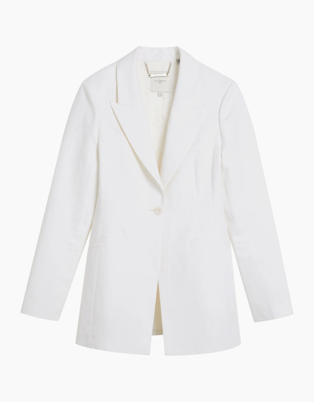 Ted Baker Women's Ted Baker Musub Tailored White Jacket with Faux pocket
