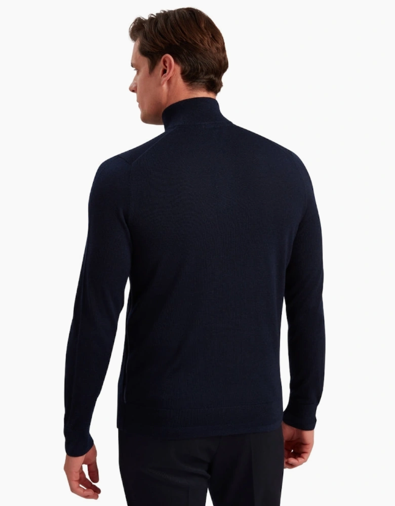 Ted Baker Limehas Merino Core Half Zip Navy Jumper