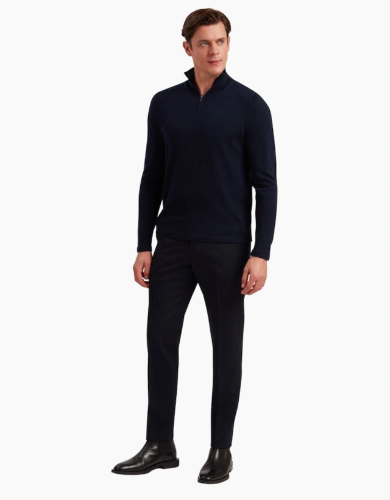 Ted Baker Limehas Merino Core Half Zip Navy Jumper