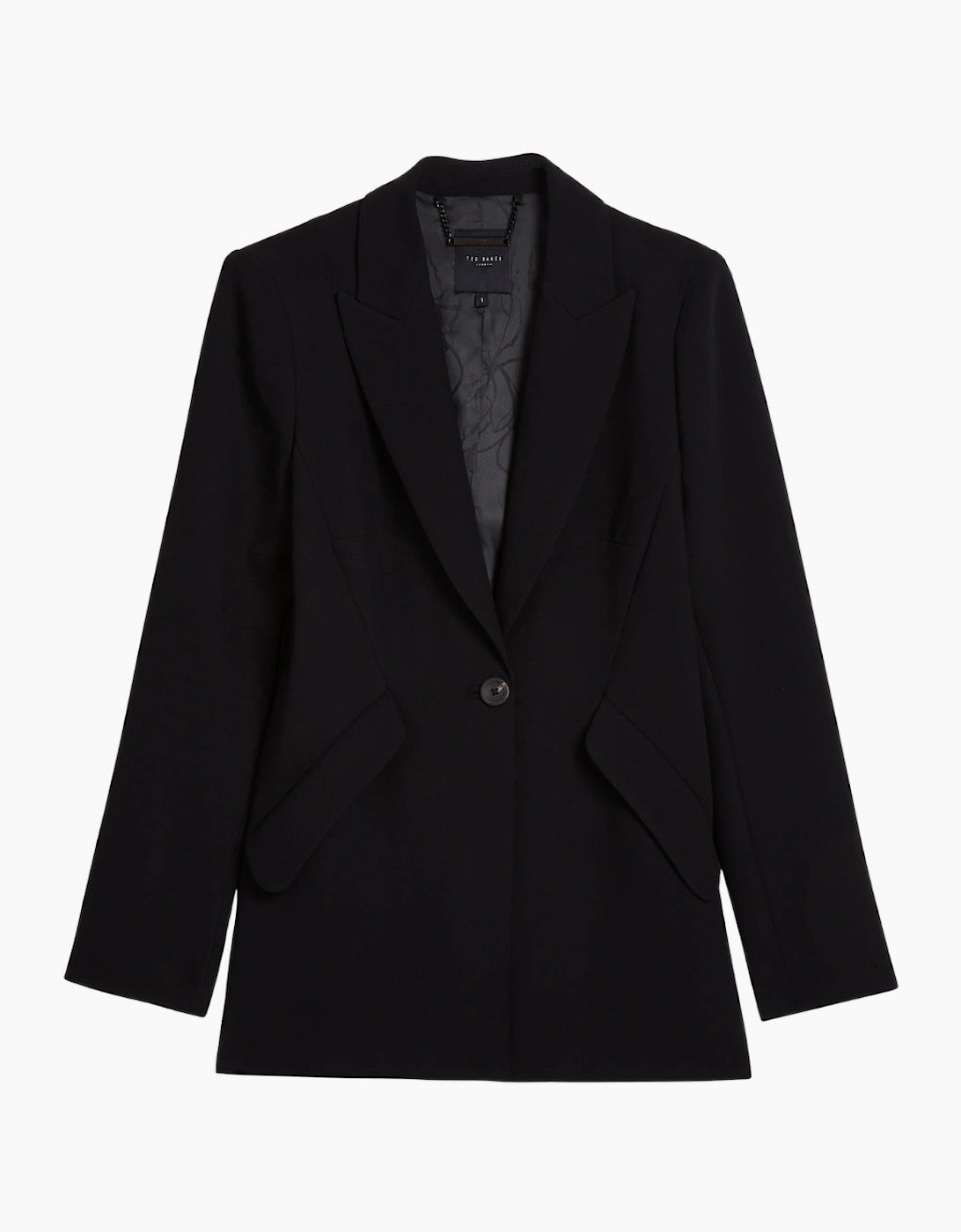 Women's Ted Baker Manabl Single Breasted Tailored Black Blazer Jacket - Size: 6