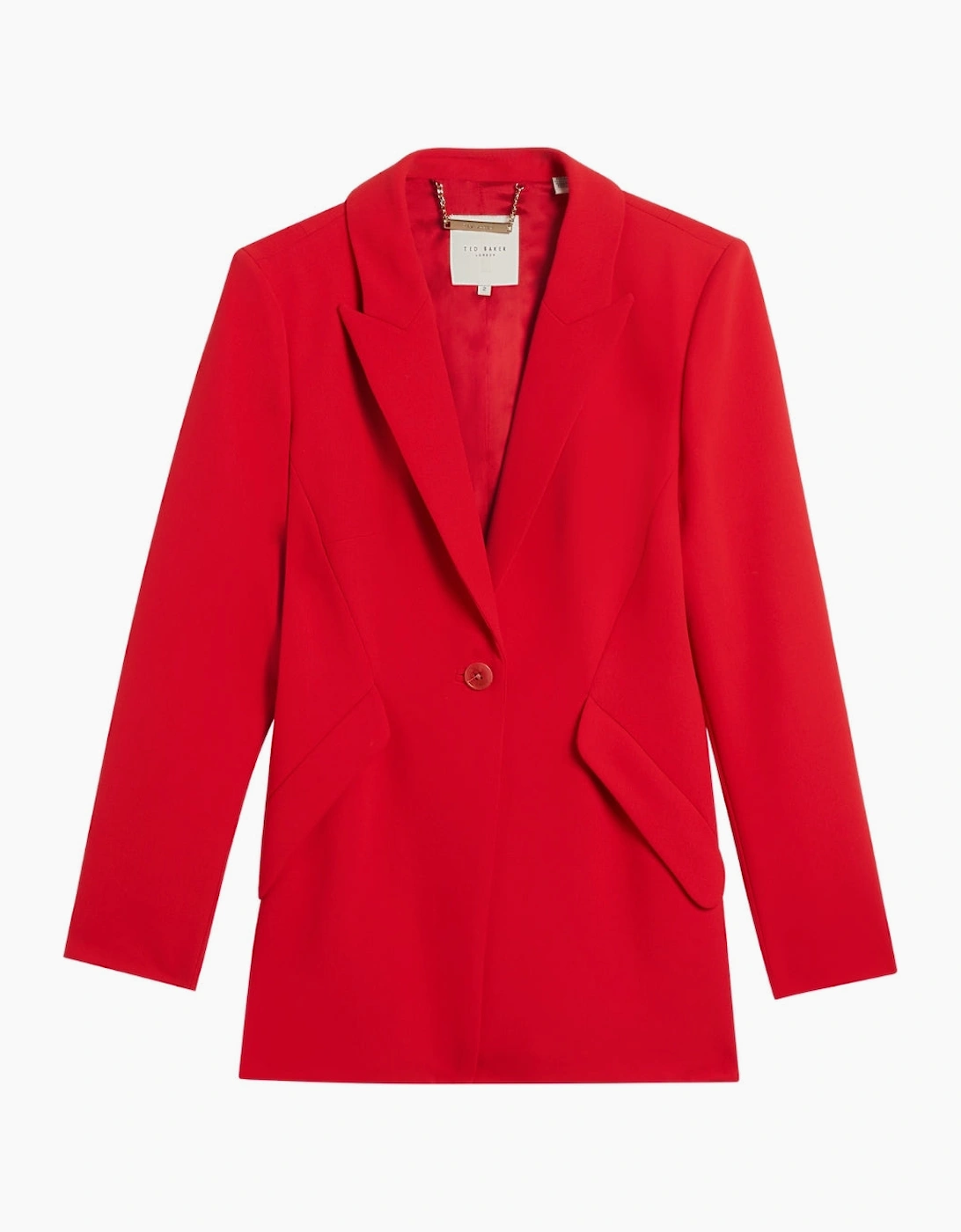 Ted Baker Women's Ted Baker Manabl Single Breasted Tailored Red Blazer Jacket
