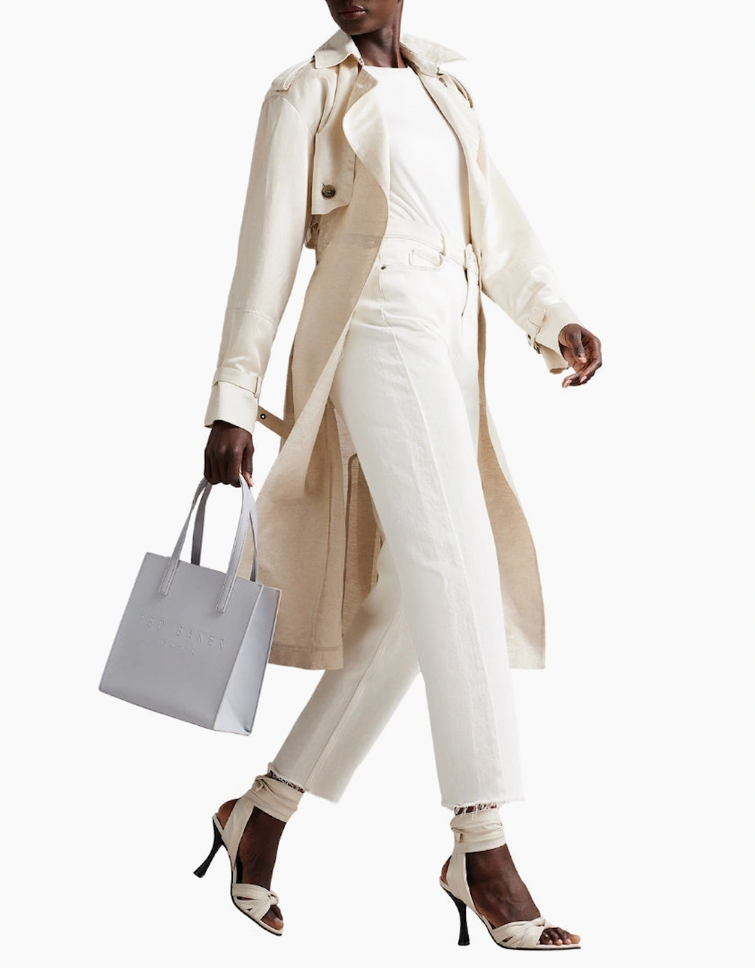 Ted Baker Crosshatch Small Icon Light Grey Bag