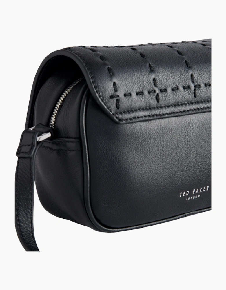 Ted Bake Stalina Stitch Detail Black Camera Bag