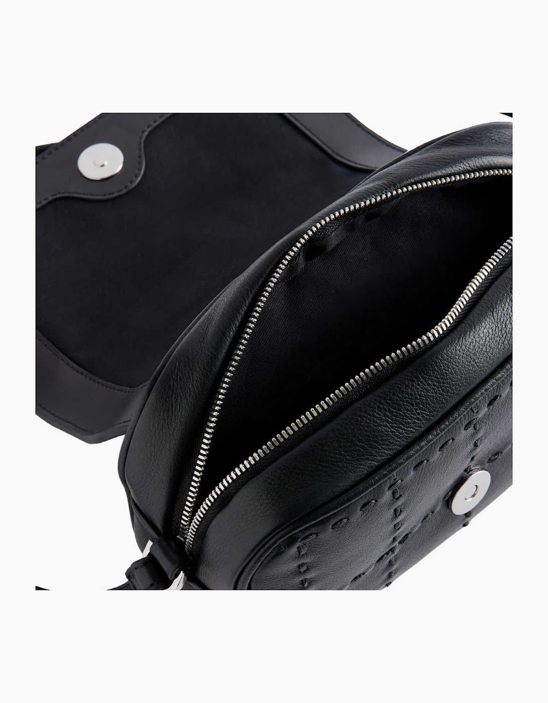 Ted Bake Stalina Stitch Detail Black Camera Bag