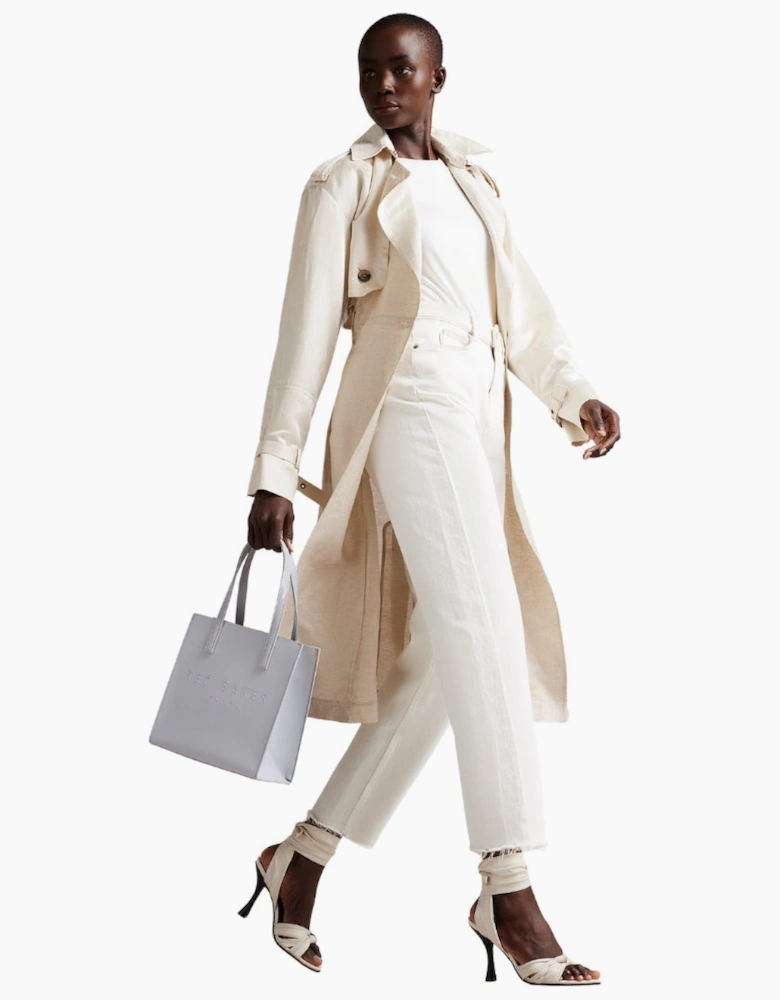 Ted Baker Crosshatch Small Icon Light Grey Bag