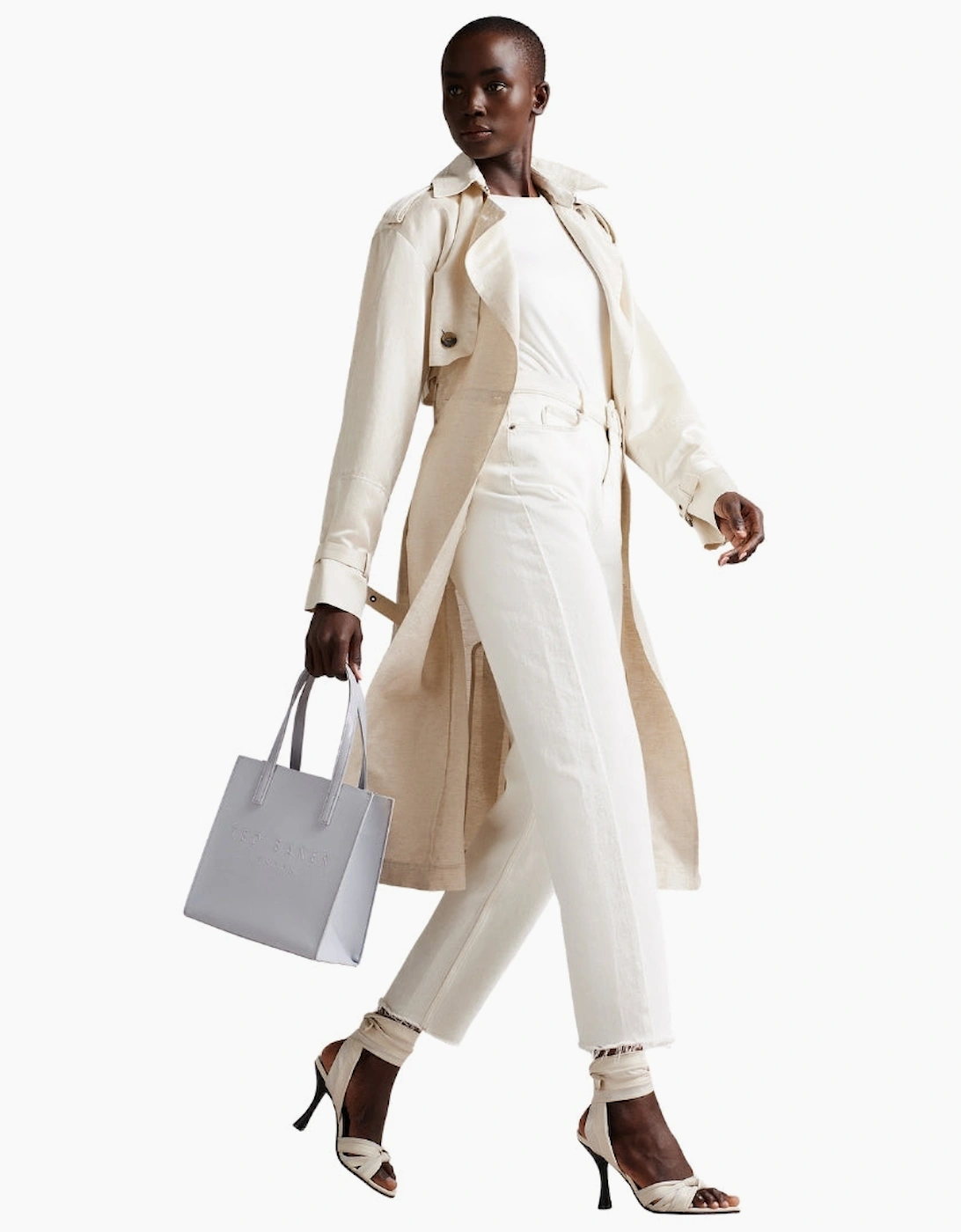 Ted Baker Crosshatch Small Icon Light Grey Bag
