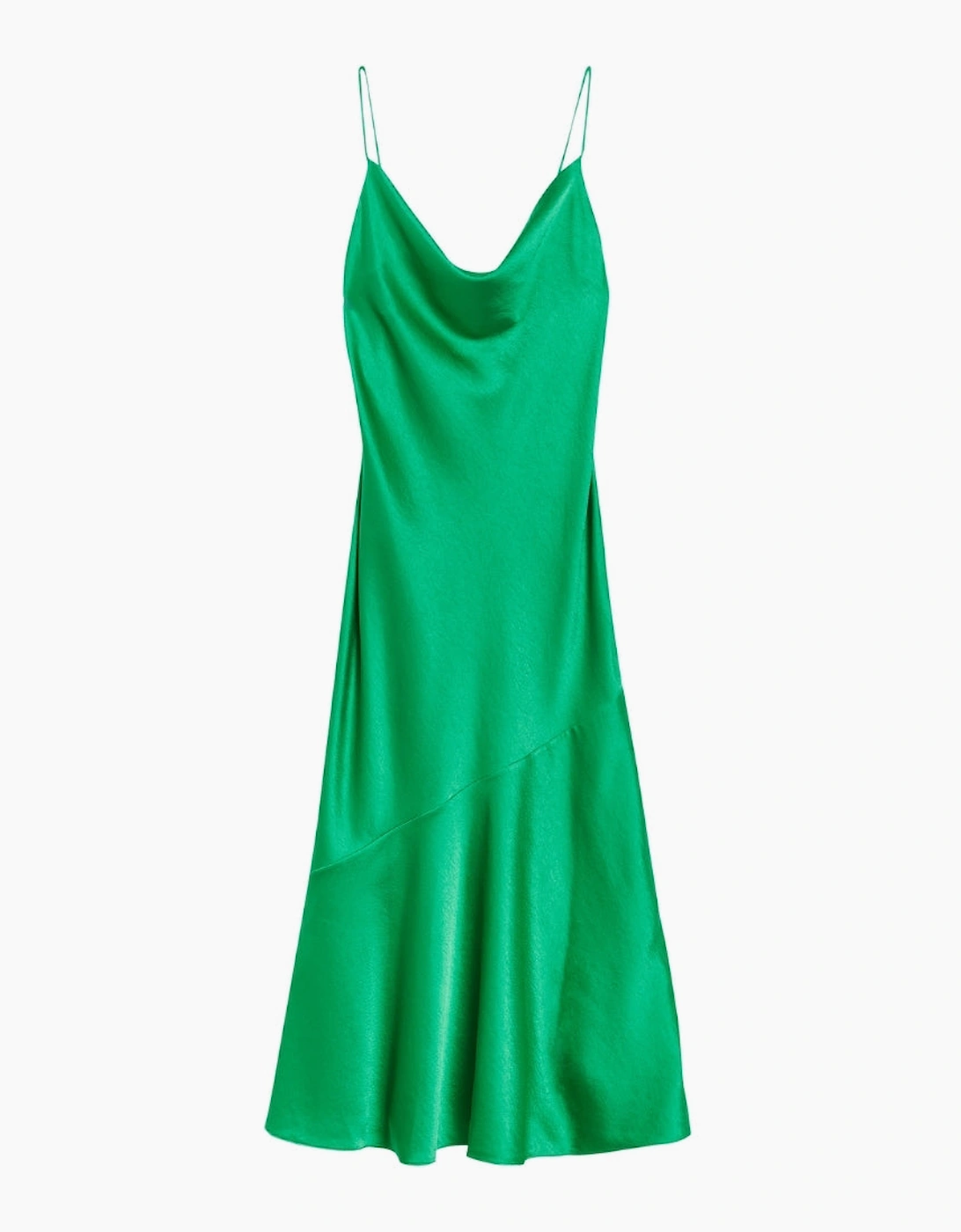 Ted Baker Tunca Satin Cowl Neck Evening Green Midi Dress