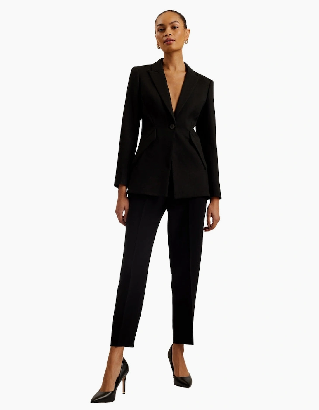 Ted Baker Manabtl Tapered Tailored Black Trouser