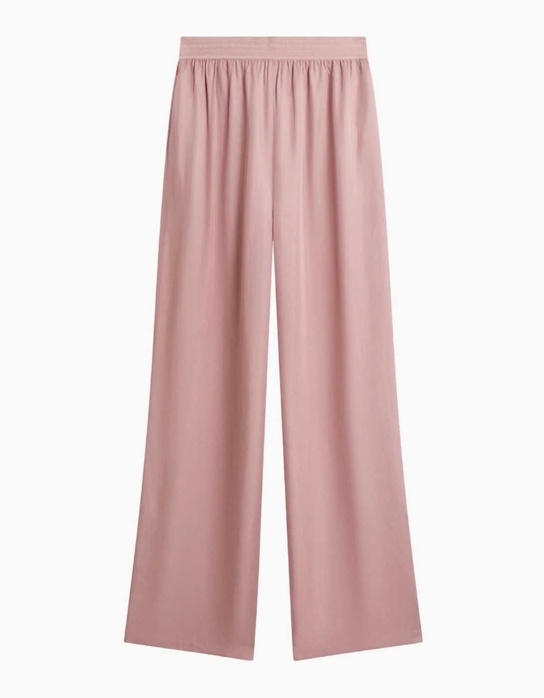 Women's Ted Baker Vinca Cupro Dusty Pink Wide Leg Trouser - Size: 14