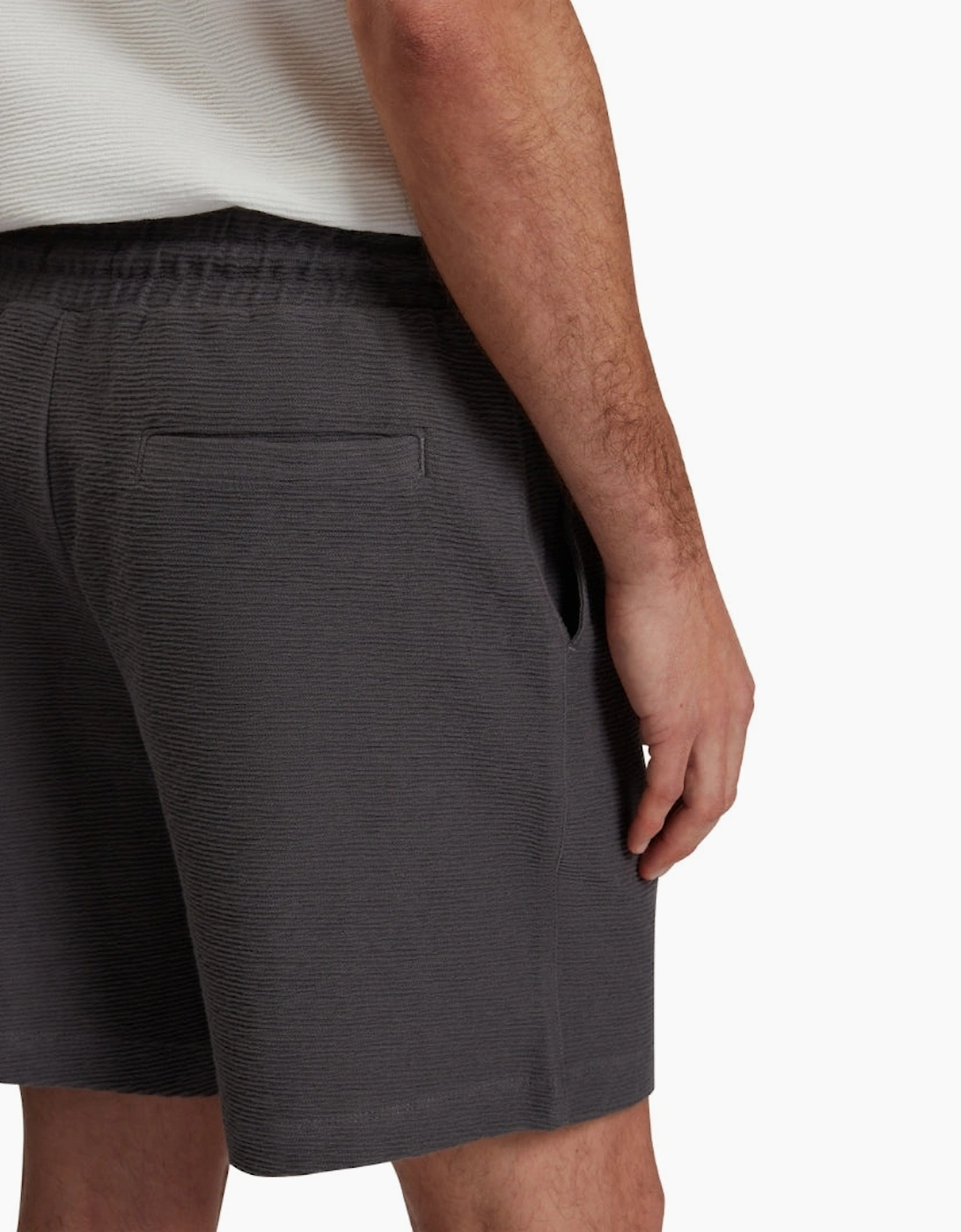 Ted Baker Ladislo Regular Cotton Grey Drawstring Shorts