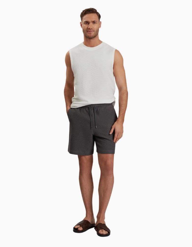 Ted Baker Ladislo Regular Cotton Grey Drawstring Shorts