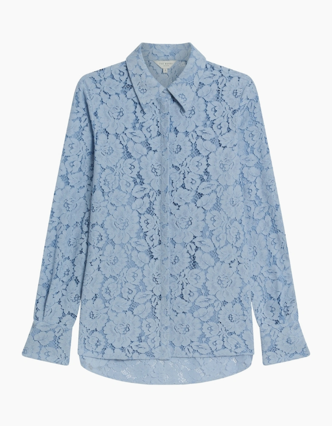Ted Baker Gennoa Longline Lace Blue Shirt