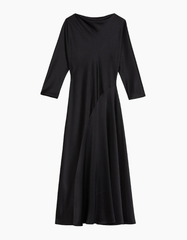 Ted Baker Avelli Curve Seam Detail Black Midi Dress