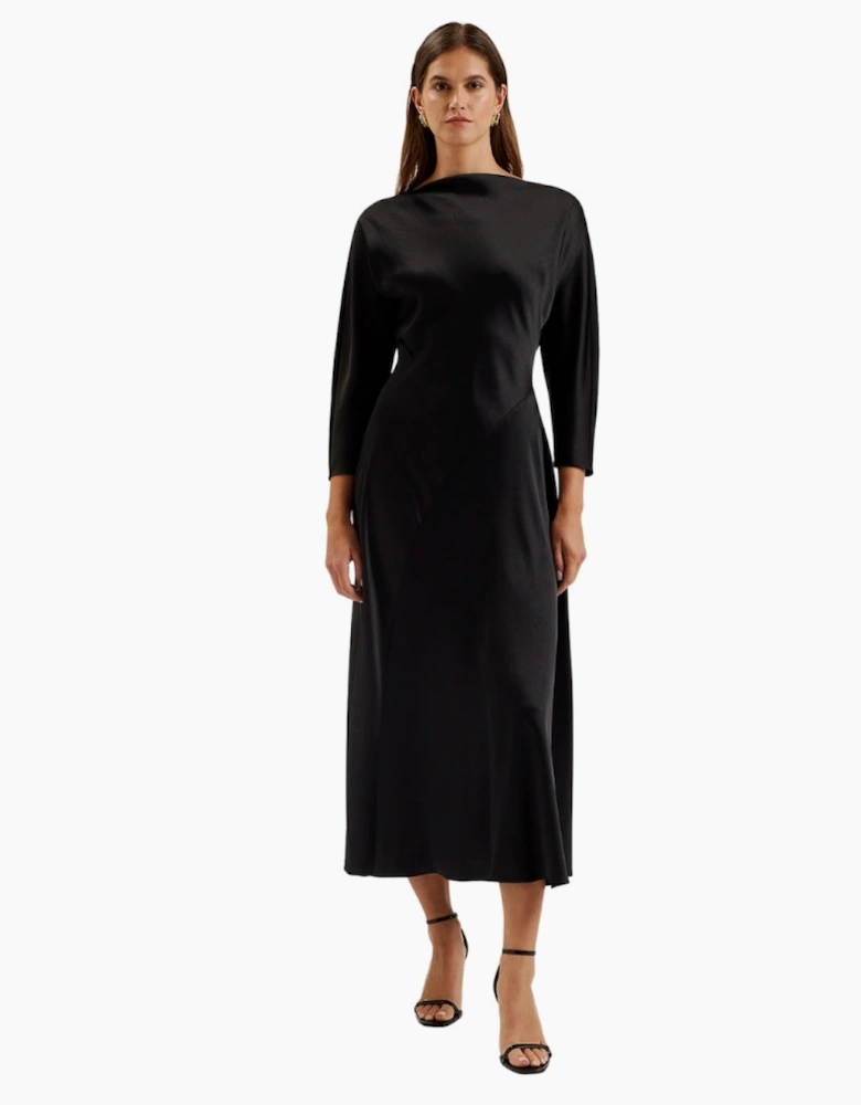 Ted Baker Avelli Curve Seam Detail Black Midi Dress