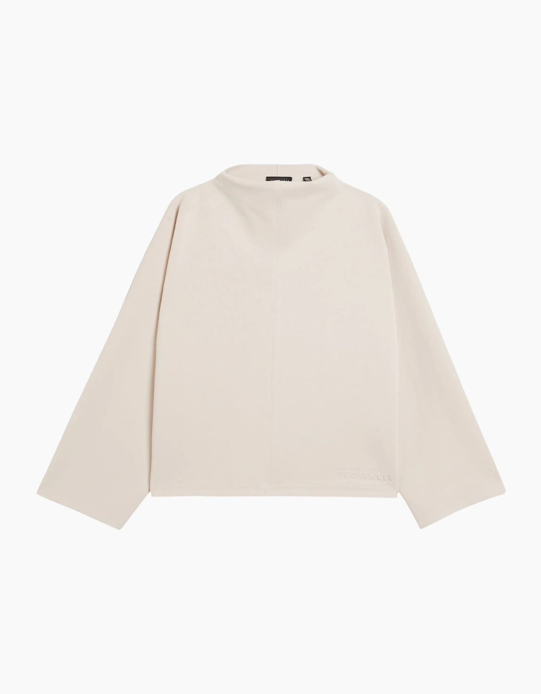 Ted Baker Kenseyy Cupro Funnel Neck Sweat Ivory Jumper