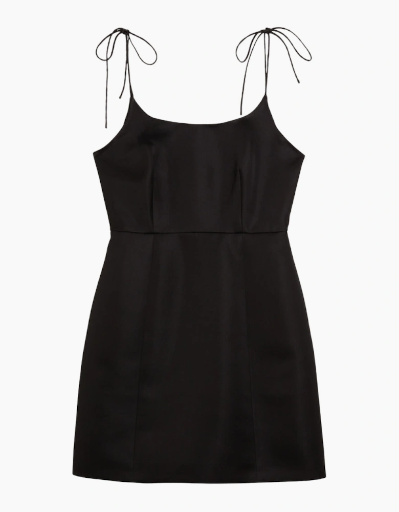 Ted Baker Kavala Tie Strap Bodice Waist Black Mini Dress