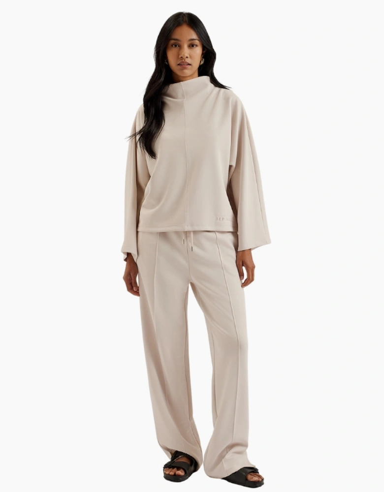 Ted Baker Kenseyy Cupro Funnel Neck Sweat Ivory Jumper