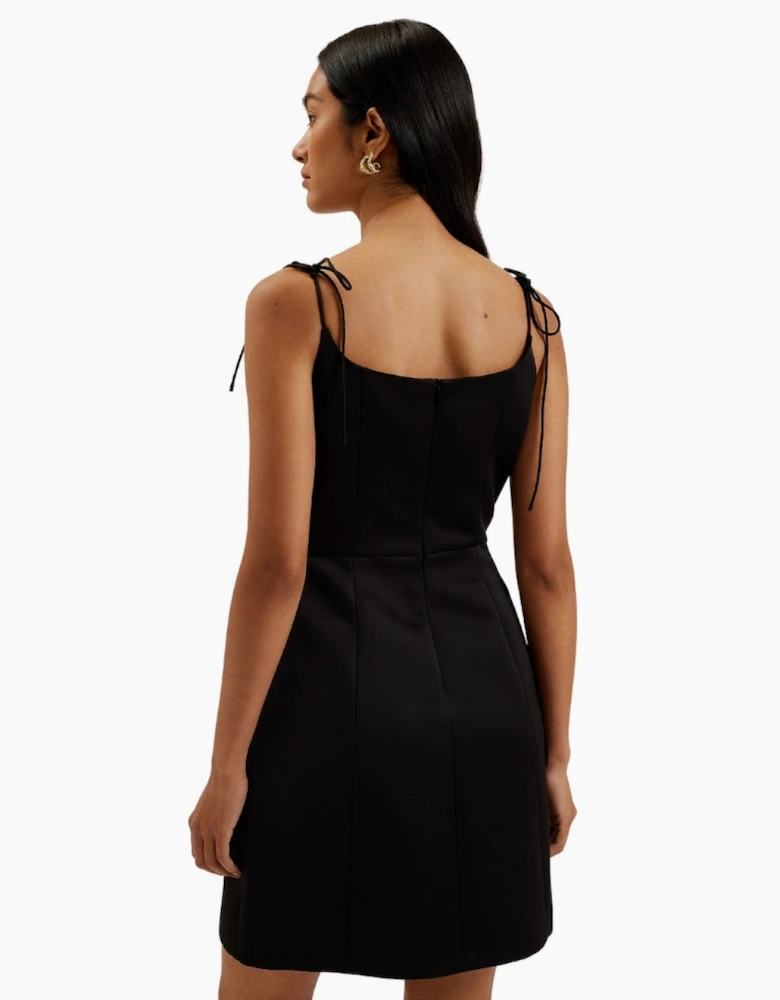 Ted Baker Kavala Tie Strap Bodice Waist Black Mini Dress