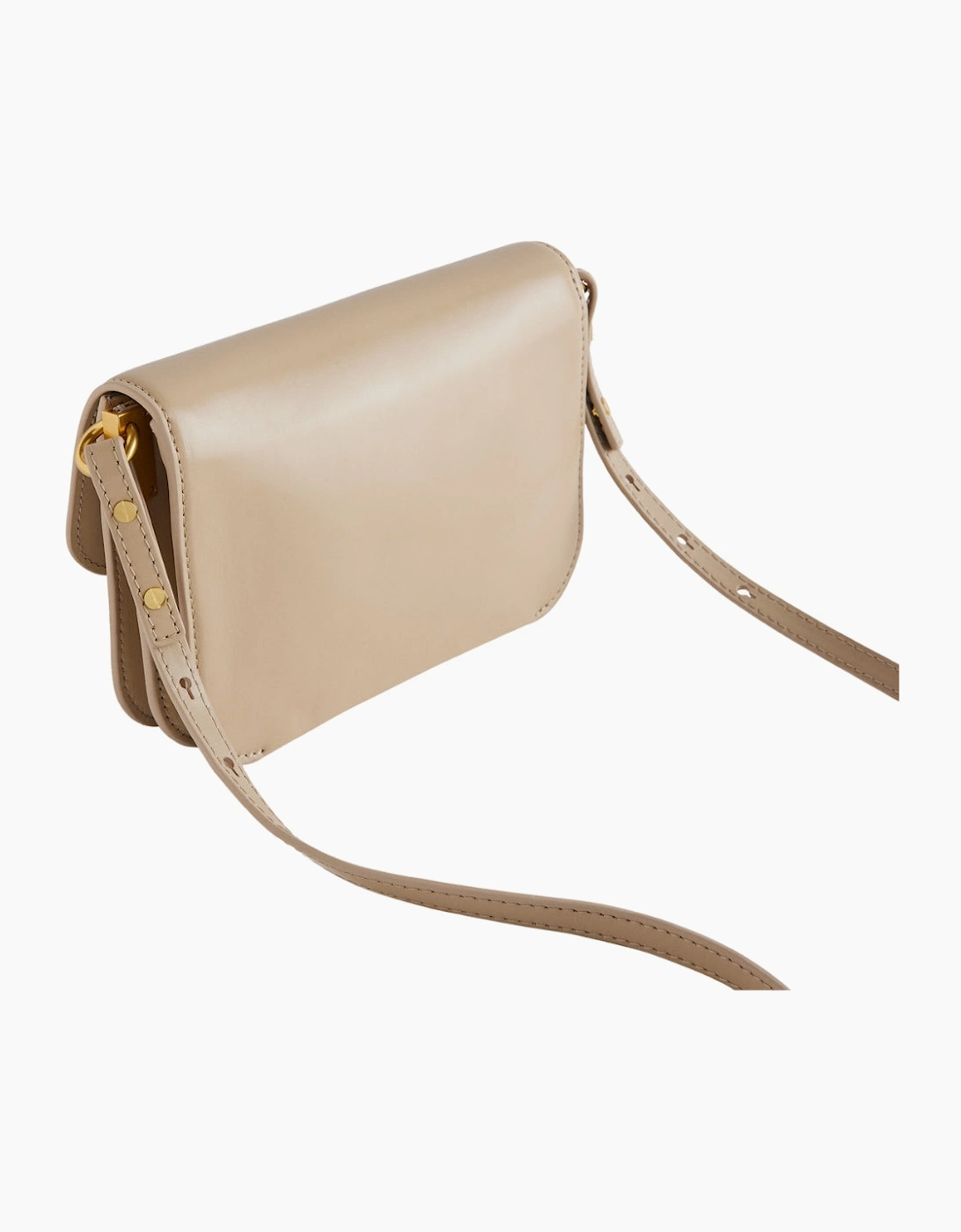 Ted Baker Kkaysa Polished Small Leather Taupe Crossbody Bag
