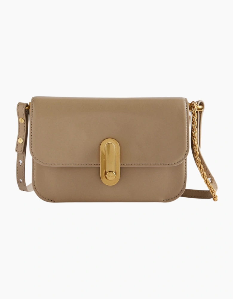 Ted Baker Kkaysa Polished Small Leather Taupe Crossbody Bag