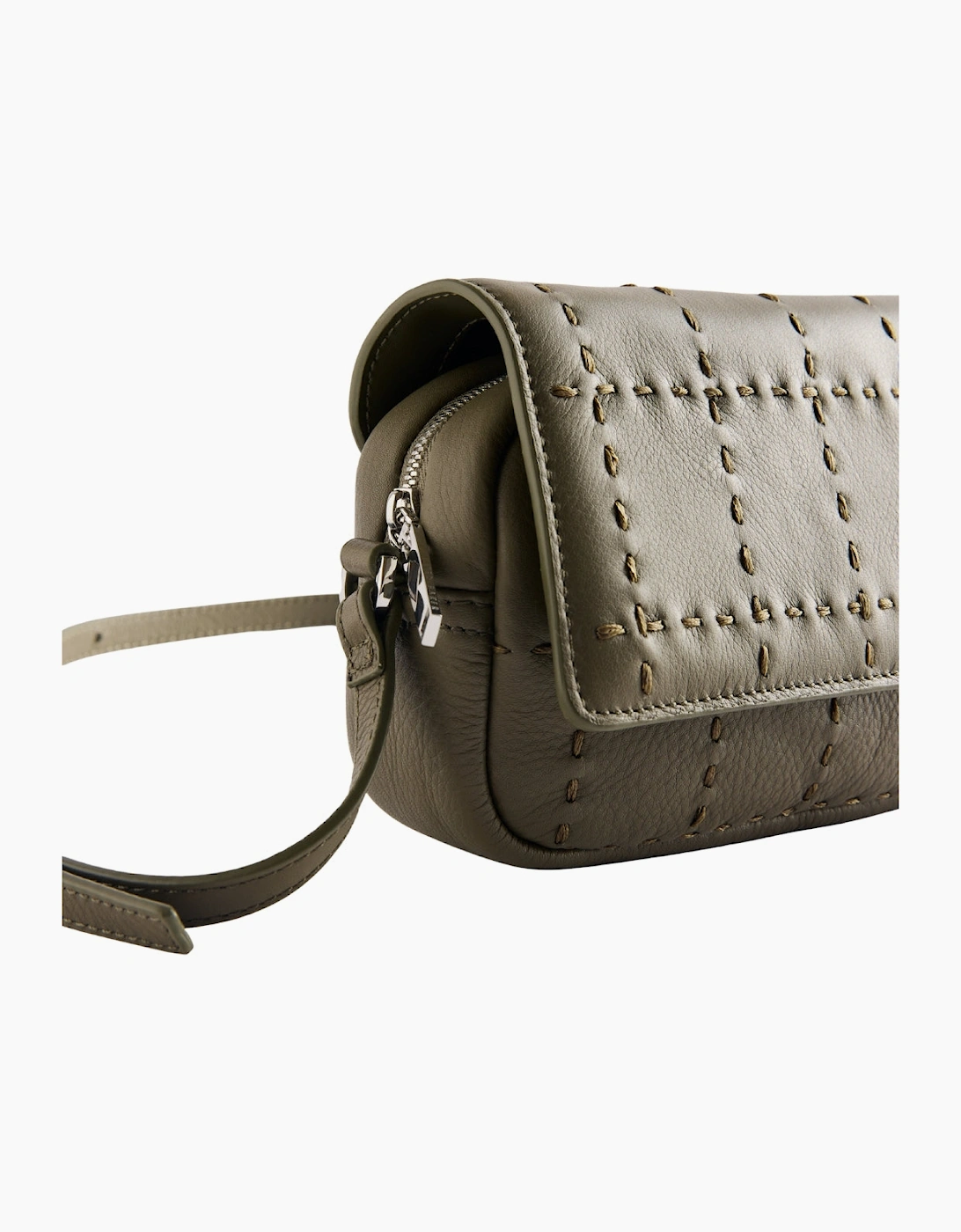 Ted Baker Stalina Stitch Detail Khaki Camera Bag