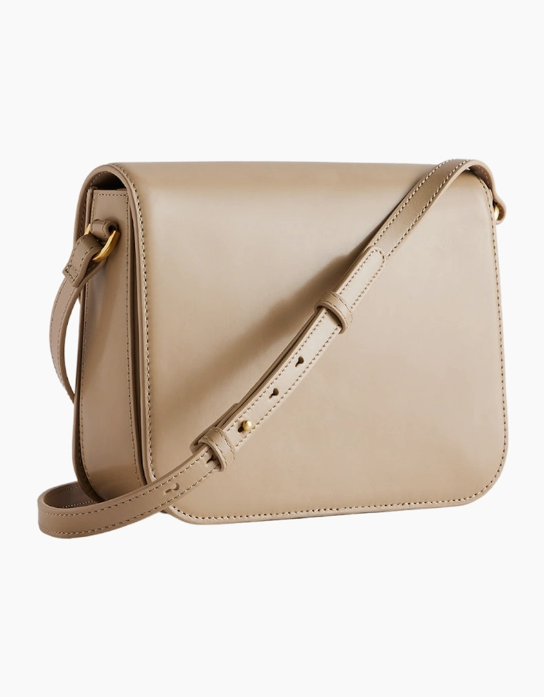 Ted Baker Kkayli Polished Leather Taupe Satchel Bag