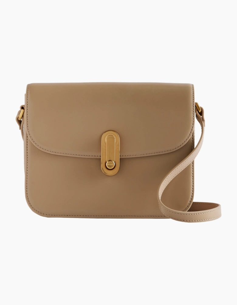 Ted Baker Kkayli Polished Leather Taupe Satchel Bag
