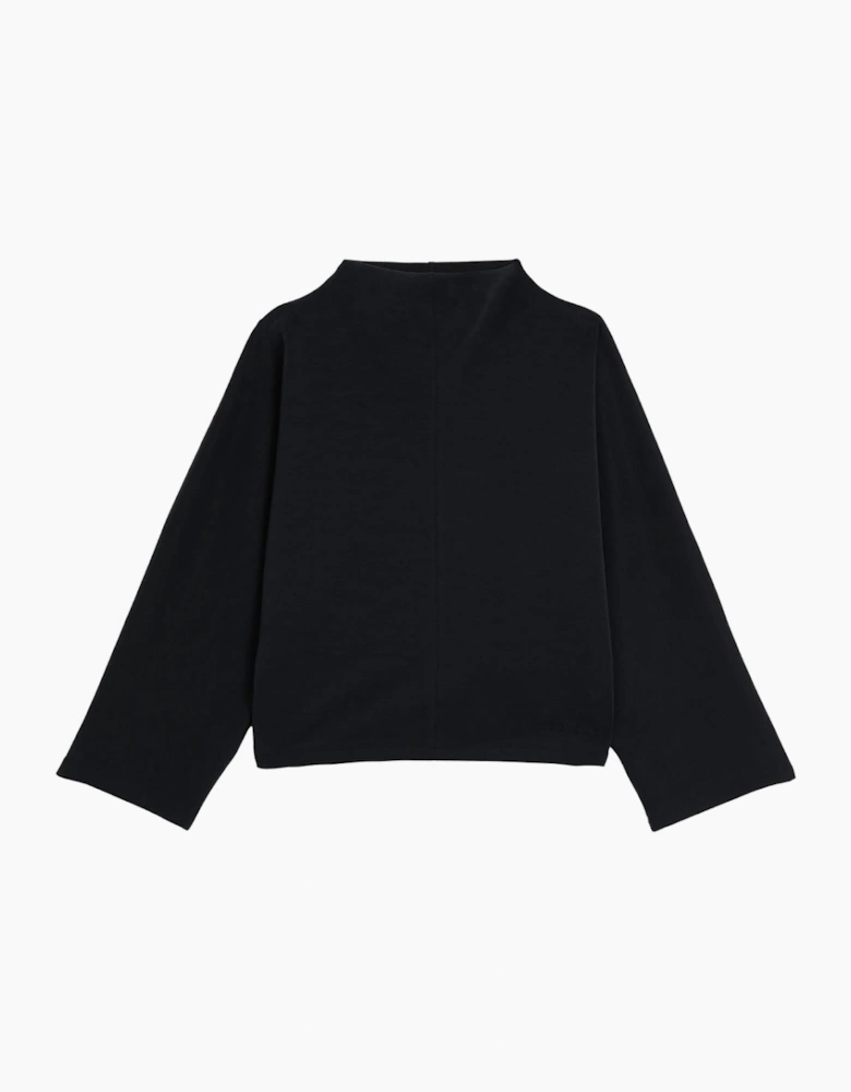 Ted Baker Kenseyy Cupro Funnel Neck Black Sweater