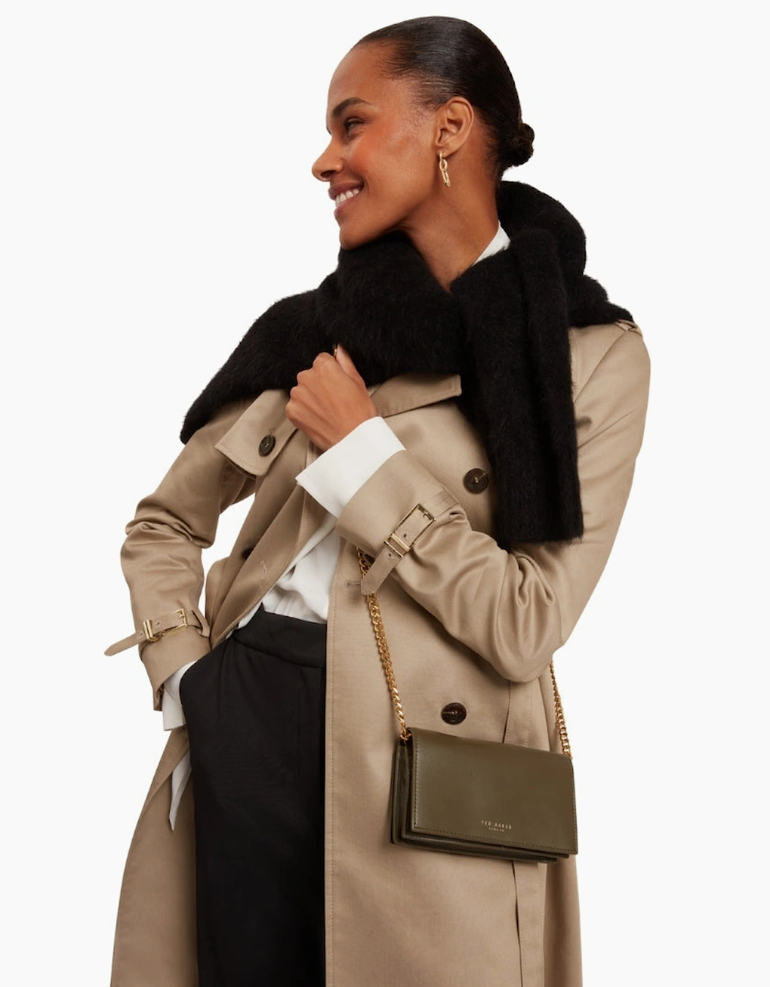 Ted Baker Crossbody Gold Flapover Bag
